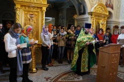 В городе Удачном совершен молебен перед экзаменами