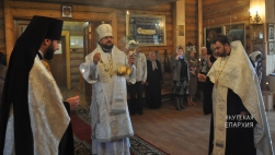 Епископ Роман совершил Всенощное бдение в Георгиевском храме в Жатае