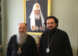 Состоялась рабочая встреча архиепископа Романа с управляющим делами Московской Патриархии