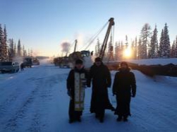 Священники Алданского благочиния благословили труд строителей "Сила Сибири"